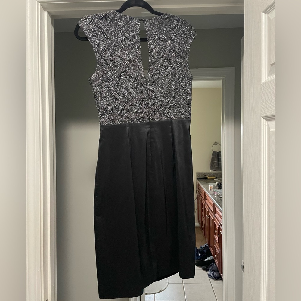 Black and silver cocktail dress